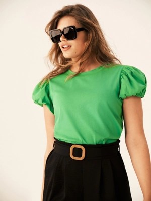 Green Puff Sleeve Top Women at ASDA