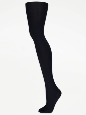 Black Thermal Cotton Soft Opaque Tights Women at ASDA