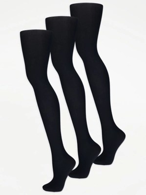 Navy 40 Denier Opaque Tights 3 Pack Women at ASDA