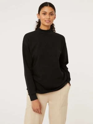 Black High Neck Sweatshirt Women at ASDA