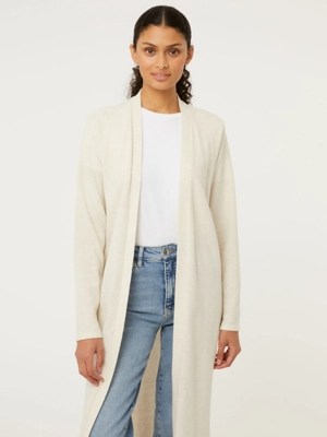 Cream Longline Cardigan Women at ASDA