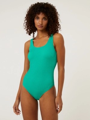 Green Textured Swimsuit Women at ASDA