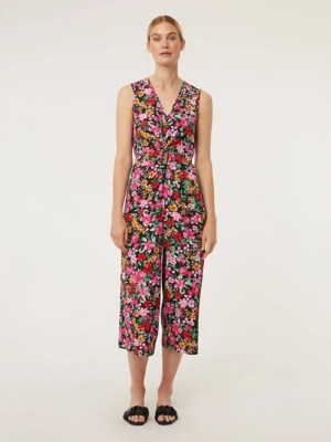 Bright Pink Floral Print VNeck Jumpsuit Women at ASDA