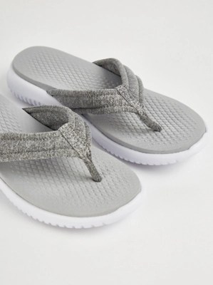 Grey Sporty Flip Flops Women at ASDA