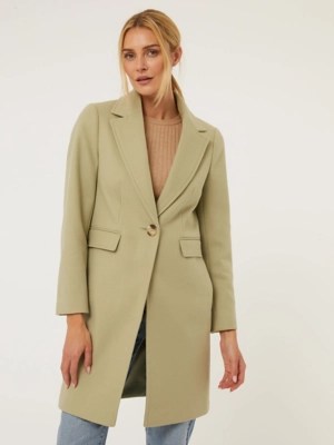Sage Green Longline Formal Coat Women at ASDA
