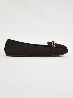 Black Ballet Slipper Loafers Women at ASDA