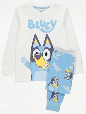 Bluey Character Print Pyjamas Kids at ASDA