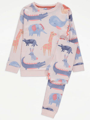 Pink Animal Print Pyjamas Sale & Offers at ASDA