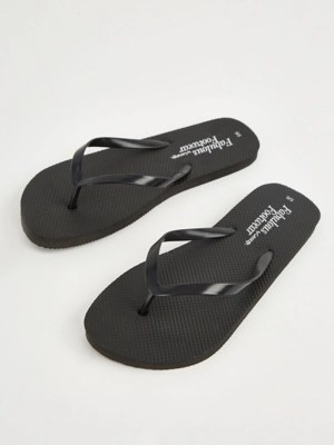Black Basic Flip Flops Women at ASDA