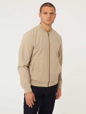 Tan Lightweight Bomber Jacket Men at ASDA