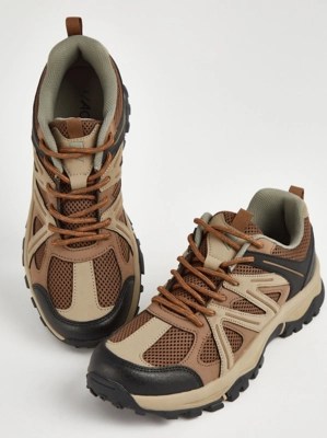 Brown Chunky Walking Shoes Men at ASDA