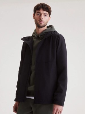 Black Lightweight Zip Up Jacket Men at ASDA