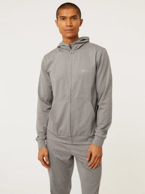 Grey Active Zip Up Hoodie Men at ASDA
