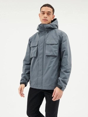 Grey Lightweight Padded Jacket Men at ASDA