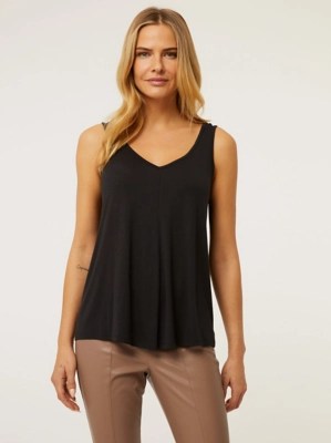 Black Swing Vest Top Women at ASDA