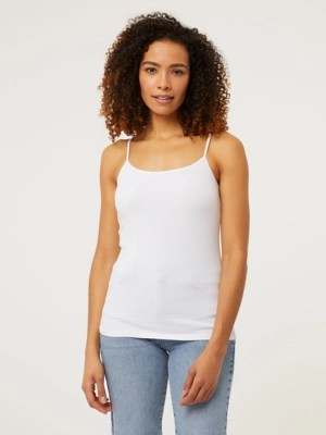 White Basic Fitted Cami Top Women at ASDA