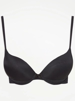 Black 2 Sizes Bigger Plunge Bra Women at ASDA