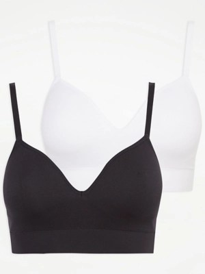 AD Soft Comfort Bra 2 Pack Lingerie at ASDA