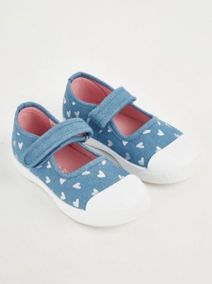 Blue Canvas Shoes Kids at ASDA