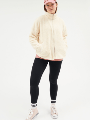 Cream Zip Up Fleece Women at ASDA