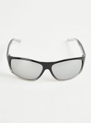 Black Plastic Wrap Sunglasses Men at ASDA