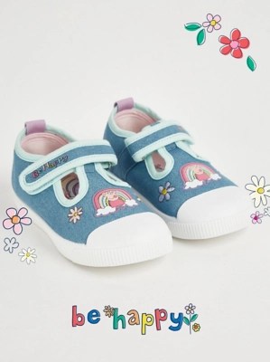 Easy On Easy Wear Peppa Pig Blue Denim TBar Shoes Kids at ASDA