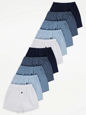 Basic Boxers 10 Pack Kids at ASDA