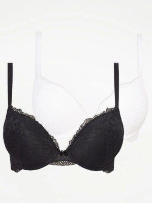 2 Sizes Bigger Lace Bras 2 Pack Sale & Offers at ASDA