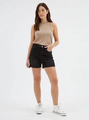 Skye Black Denim Shorts Women at ASDA