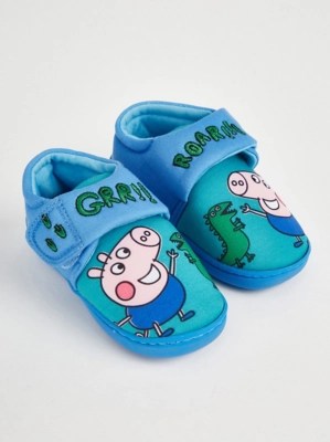 Peppa Pig Pig Blue Cupsole Slippers Kids at ASDA