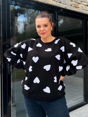 In The Style Ladbaby Mum Love Heart Knitted Jumper Women at ASDA