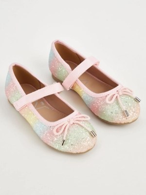 First Walkers Rainbow Glitter Ballet Shoes Kids at ASDA