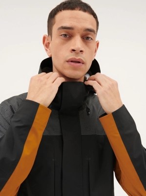 Black Hooded Lightweight Waterproof Jacket Men at ASDA