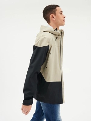 Stone Lightweight Hooded Waterproof Jacket Men at ASDA