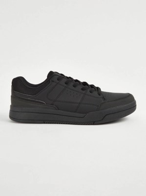Black Plain Skater Trainers Men at ASDA