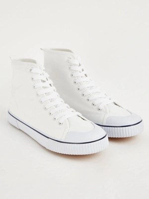 White Canvas High Top Trainers Sale & Offers at ASDA