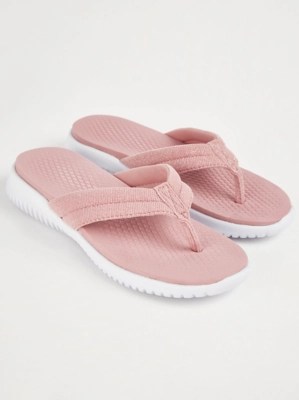 Pink Sporty Glitter Flip Flops Women at ASDA