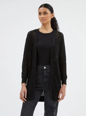 Black Knitted Cardigan Women at ASDA