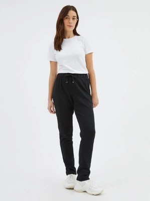 Black Woven Casual Jersey Trousers Women at ASDA