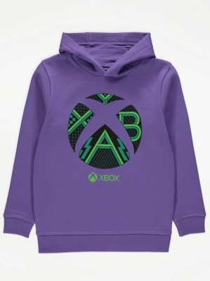 Xbox Purple Logo Hoodie Kids at ASDA