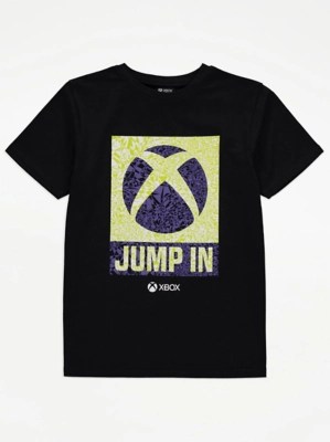 Xbox Jump In Slogan Print Graphic TShirt Kids at ASDA