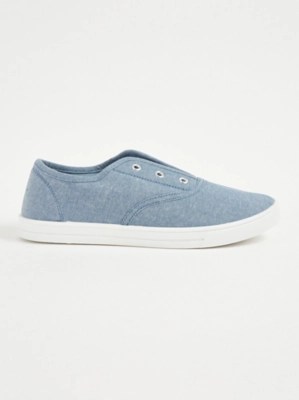 Denim Laceless Canvas Pumps Women at ASDA