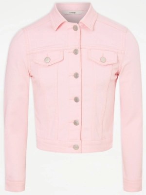 Pink Stretch Denim Jacket Kids at ASDA
