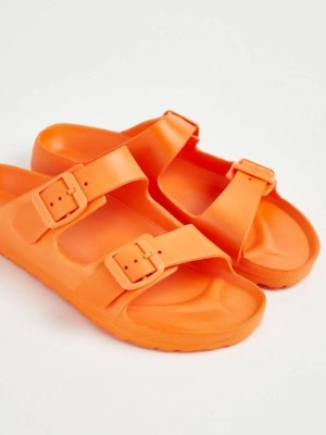 Orange Double Buckle Sliders Women at ASDA