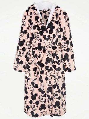 Disney Mickey Mouse Character Print Pink Dressing Gown Sale & Offers