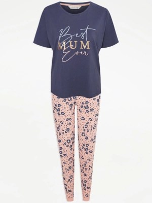 Best Mum Ever Slogan Print Pyjamas Women at ASDA