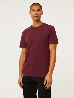 Burgundy Slim Fit TShirt Men at ASDA