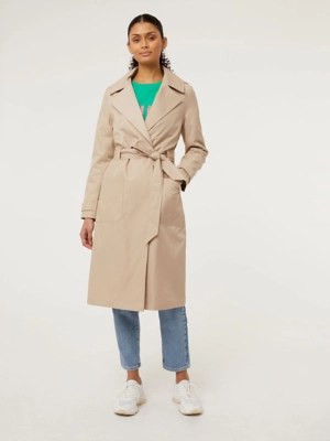 Neutral Belted Trench Coat Women at ASDA