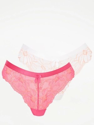 Lace High Leg Knickers 2 Pack Sale & Offers at ASDA