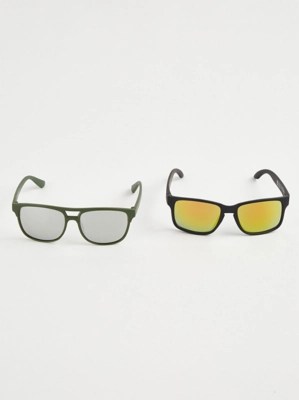 Black Retro Sunglasses 2 Pack Kids at ASDA